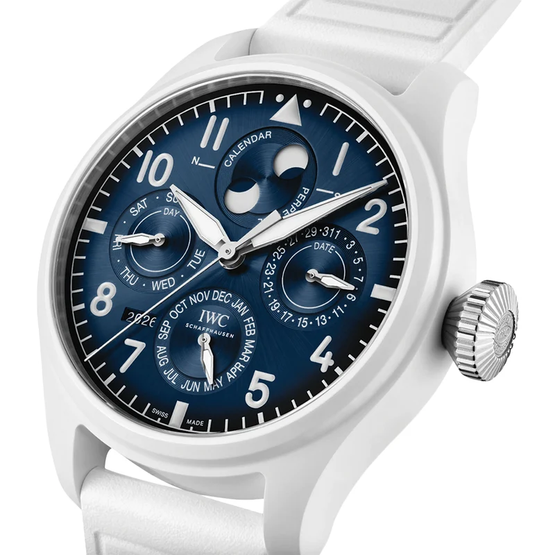 Big Pilot's Watch Perpetual Calendar ProSet Le Petit Prince Ceramic 42.9mm - Blue on Rubber Strap