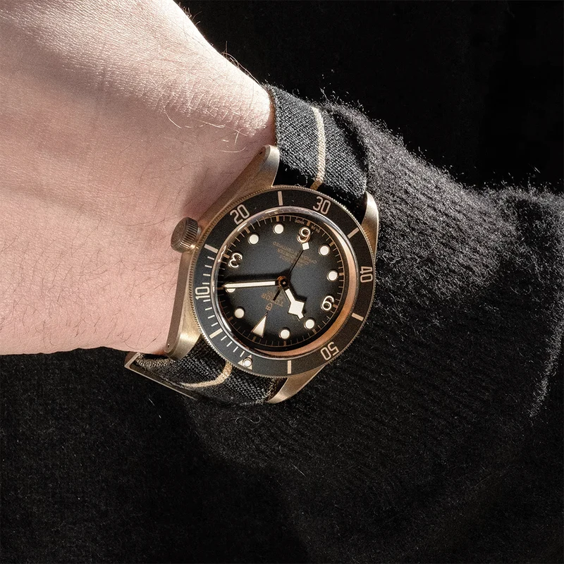 Black Bay Bronze 43mm - Slate Grey on Fabric Strap