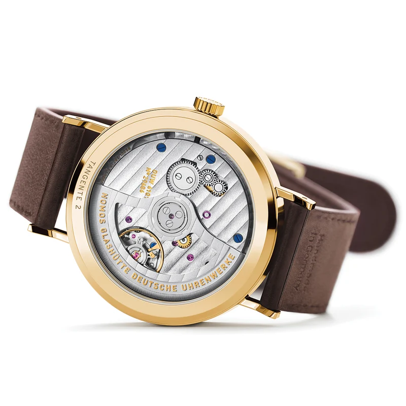 Tangente Neomatik Update Gold "Doré" 38.5mm - White on Leather Strap