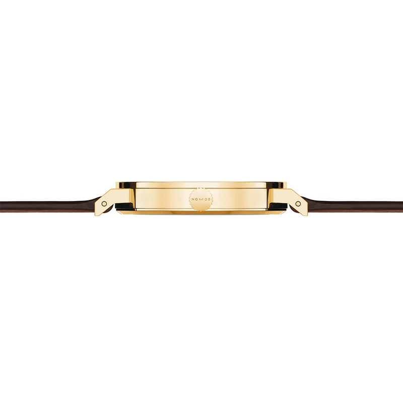 Tangente Neomatik Update Gold "Doré" 38.5mm - White on Leather Strap