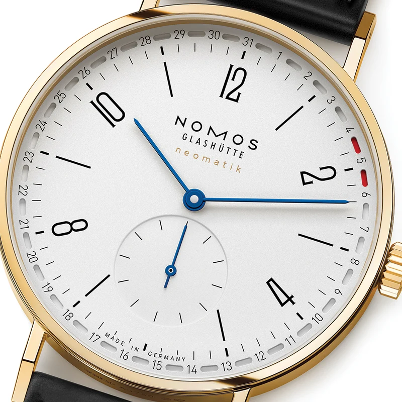 Tangente Neomatik Update Gold 38.5mm - White on Leather Strap