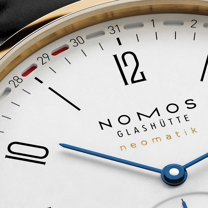 Tangente Neomatik Update Gold 38.5mm - White on Leather Strap