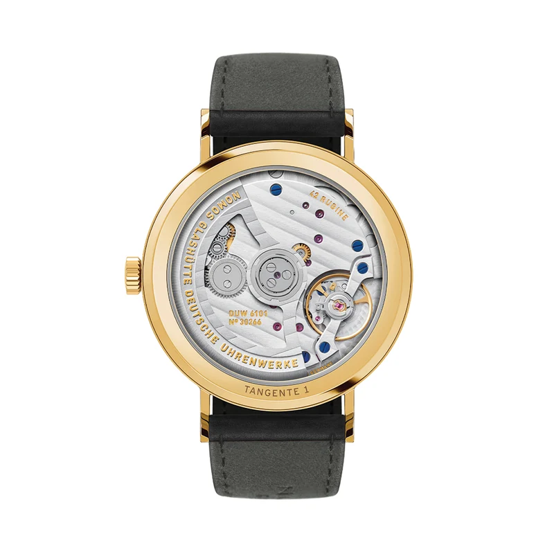 Tangente Neomatik Update Gold 38.5mm - White on Leather Strap