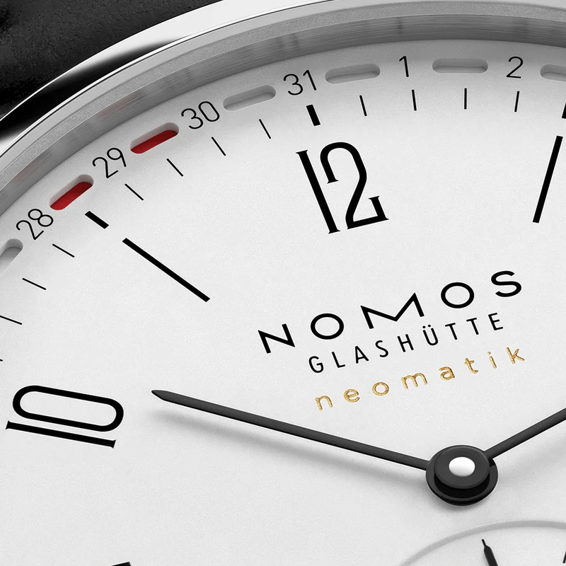 Tangente Neomatik Update 38.5mm - White on Leather Strap