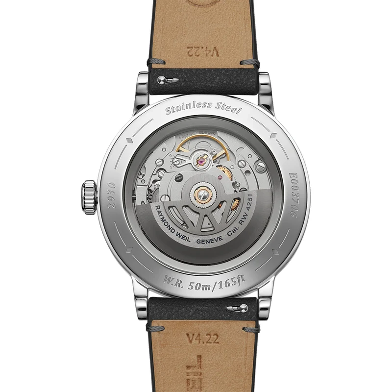 Millesime Small Seconds Tuxedo Dial 39mm - White on Leather Strap