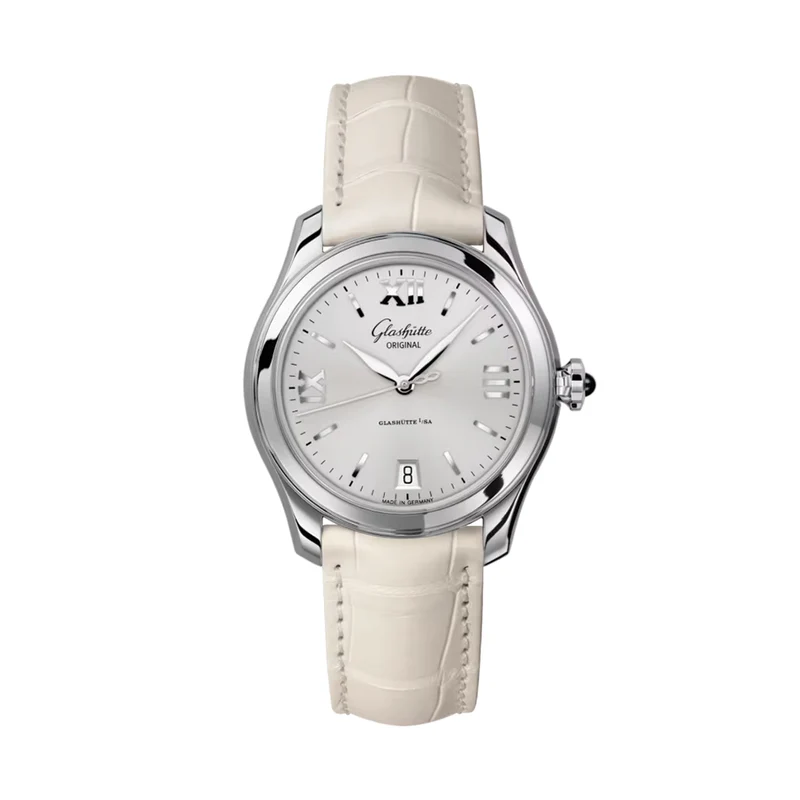 Lady Serenade 36mm - Silver on Leather Strap