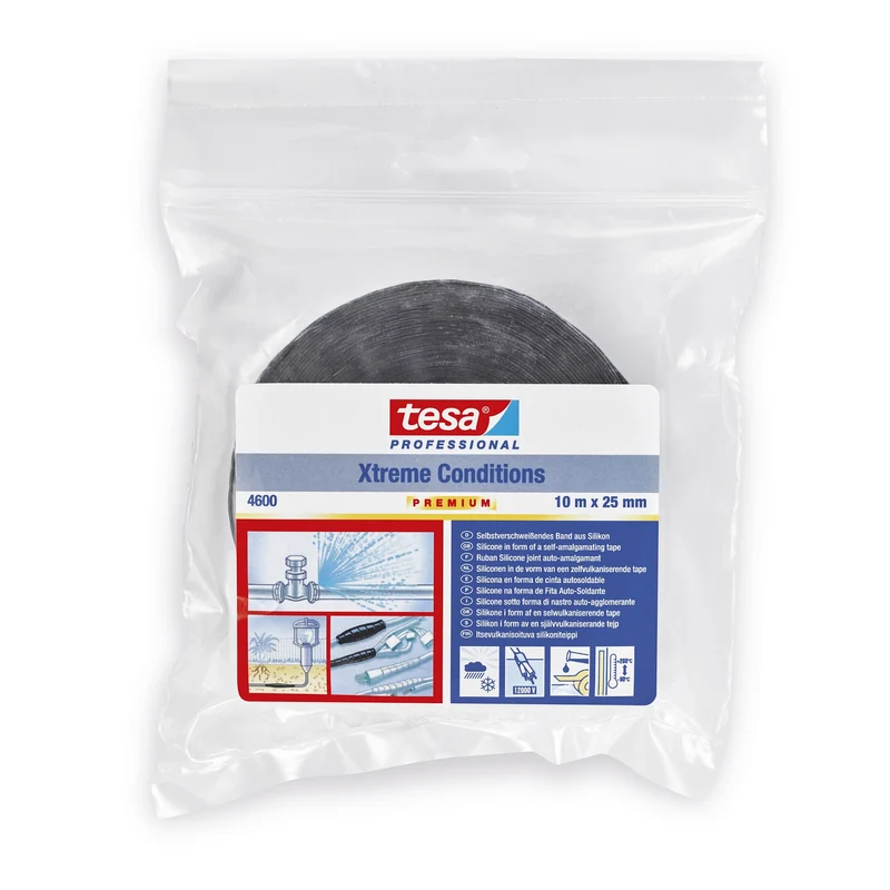 tesa 4600PRO Xtreme Conditions HD Silikonband, schwarz