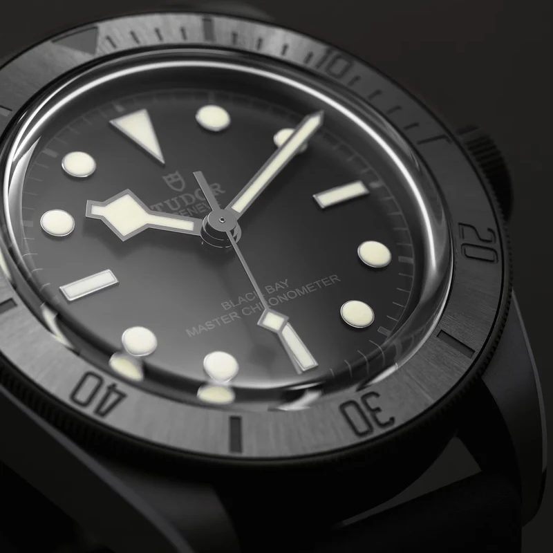 Black Bay Ceramic 41mm - Black on Hybrid Leather/Rubber Strap w/ Extra Fabric Strap