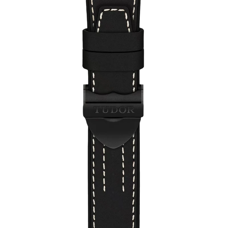 Black Bay Ceramic 41mm - Black on Hybrid Leather/Rubber Strap w/ Extra Fabric Strap