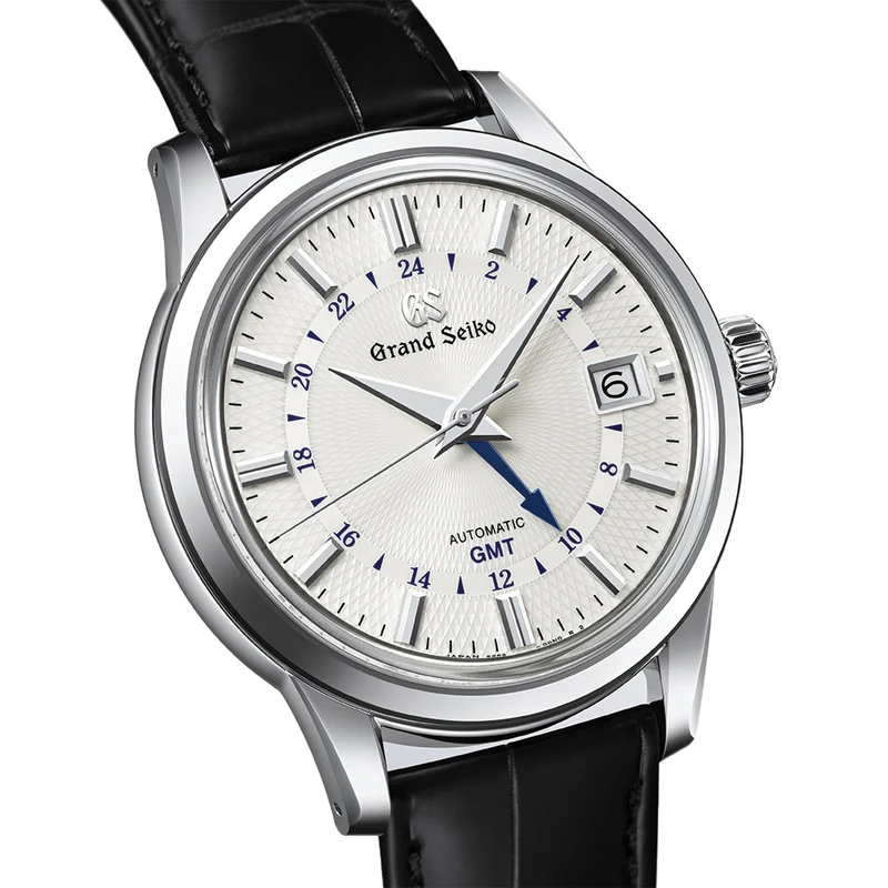 SBGM255 Elegance Automatic Mechanical GMT 39.5mm - White on Leather Strap