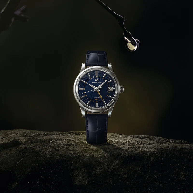 SBGM257 Elegance Automatic Mechanical GMT 39.5mm - Blue on Leather Strap