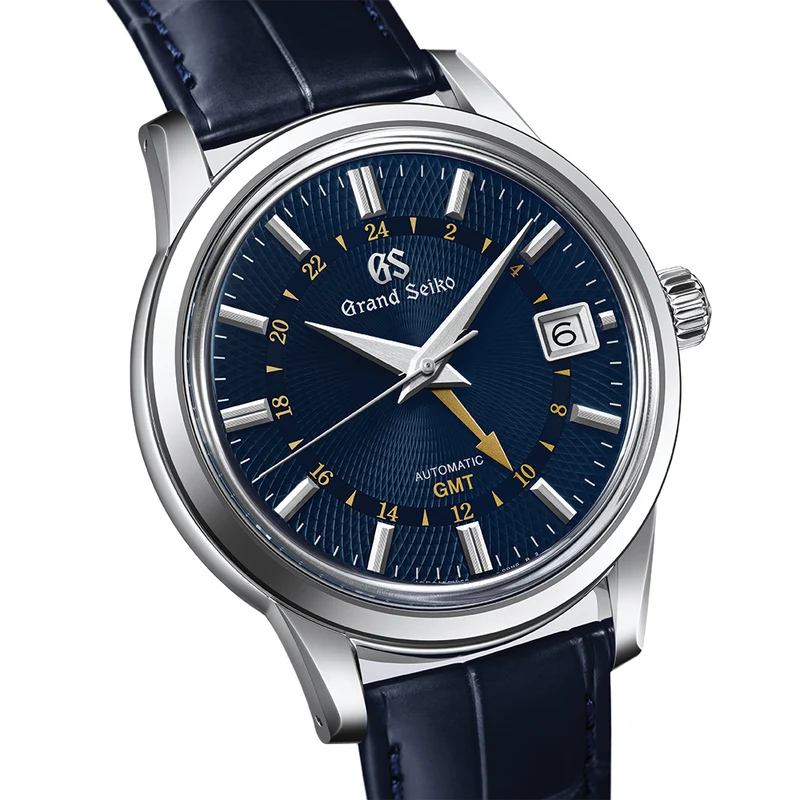 SBGM257 Elegance Automatic Mechanical GMT 39.5mm - Blue on Leather Strap