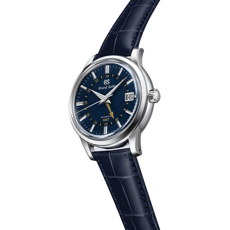 SBGM257 Elegance Automatic Mechanical GMT 39.5mm - Blue on Leather Strap