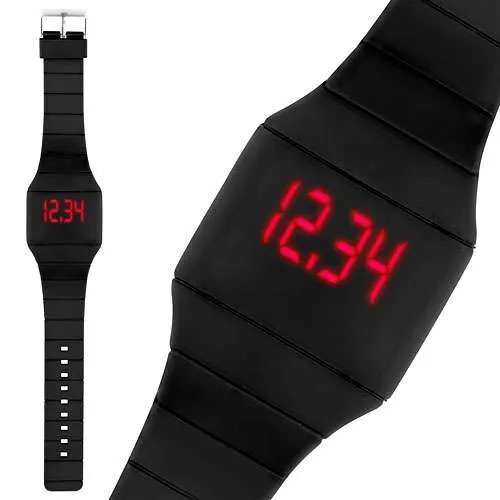Digitale LED Touchscreen Silikon Uhr Armbanduhr Sportuhr