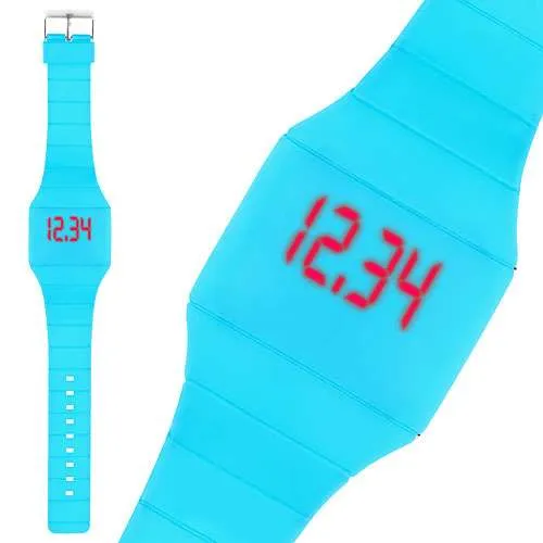 Digitale LED Touchscreen Silikon Uhr Armbanduhr Sportuhr