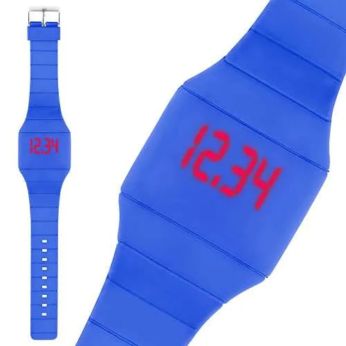 Digitale LED Touchscreen Silikon Uhr Armbanduhr Sportuhr