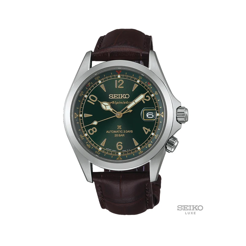 SPB507 Prospex Land Mechanical 39.5mm - Green on Leather Strap