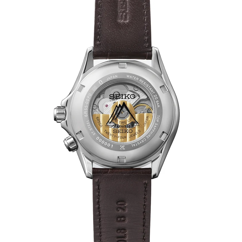 SPB507 Prospex Land Mechanical 39.5mm - Green on Leather Strap