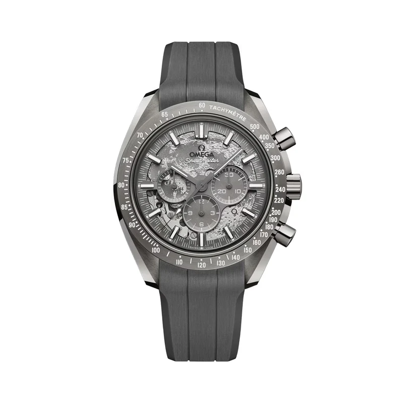 Speedmaster Grey Side of the Moon Grey Ceramic 44.25mm - Grey on Rubber Strap