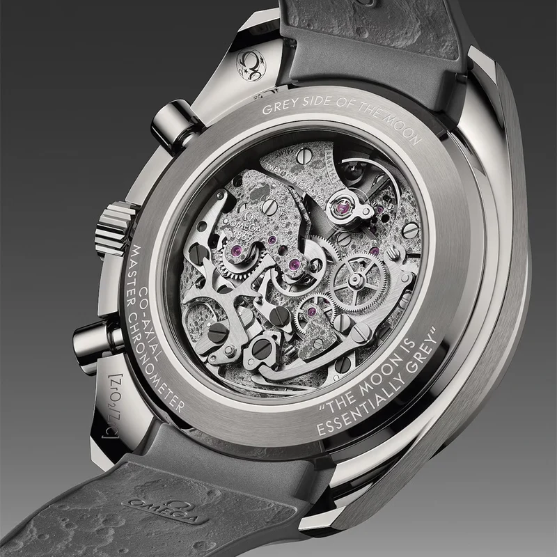 Speedmaster Grey Side of the Moon Grey Ceramic 44.25mm - Grey on Rubber Strap