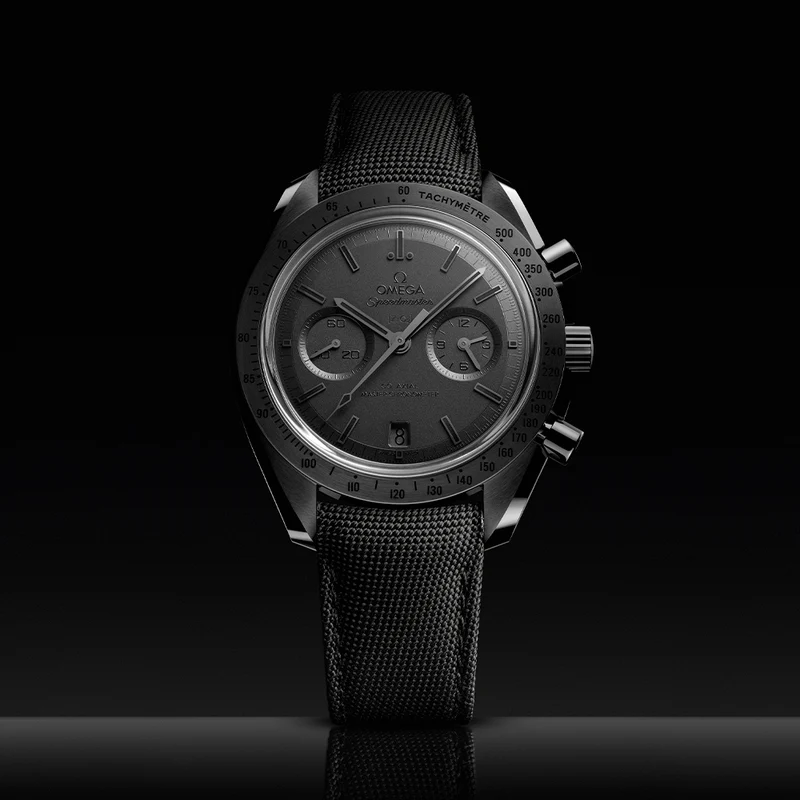 Speedmaster Dark Side of the Moon Black Ceramic 44.25mm - Full Black on Fabric Strap