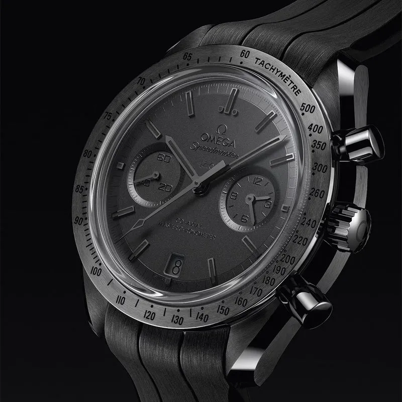 Speedmaster Dark Side of the Moon Black Ceramic 44.25mm - Full Black on Rubber Strap