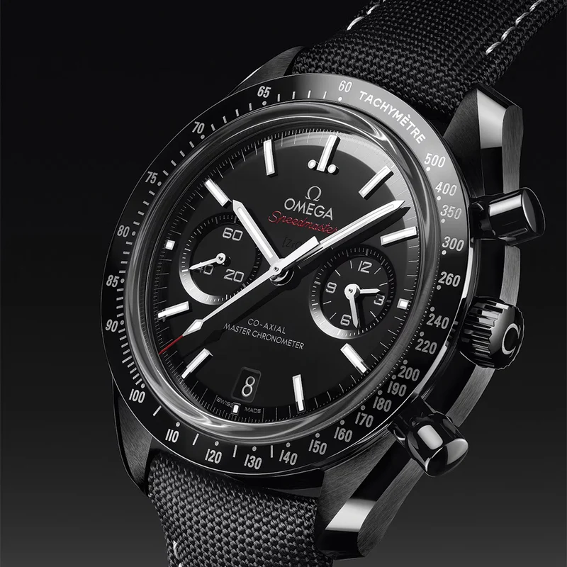 Speedmaster Dark Side of the Moon Black Ceramic 44.25mm - Black on Fabric Strap