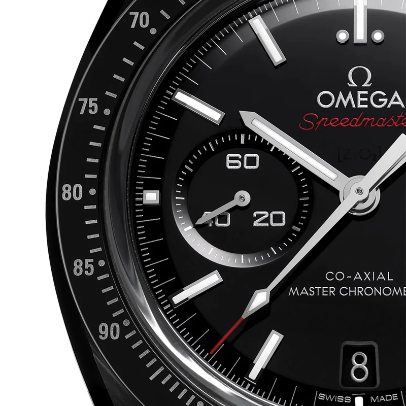 Speedmaster Dark Side of the Moon Black Ceramic 44.25mm - Black on Rubber Strap