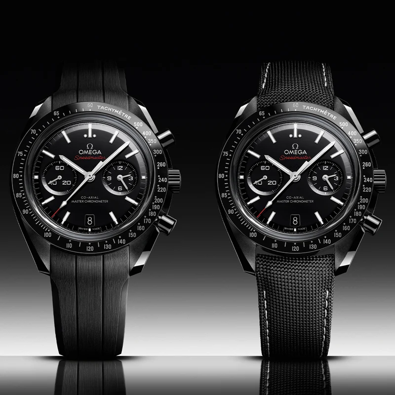 Speedmaster Dark Side of the Moon Black Ceramic 44.25mm - Black on Rubber Strap