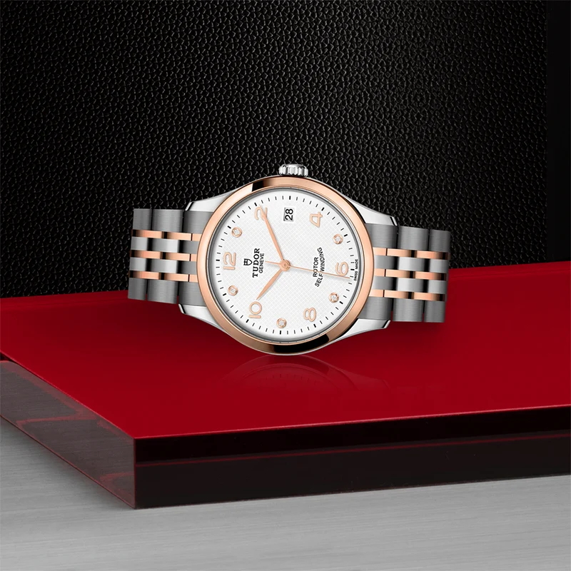 1926 Rose Gold Two-Tone 36mm - White, Diamond-Set on Bracelet