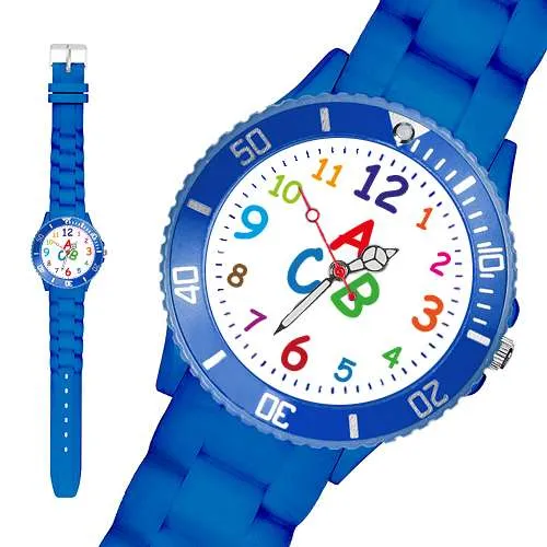 Bunte Silikonuhr Kinder Armbanduhr Schüler Schulanfang Lernuhr Zahlen Uhr