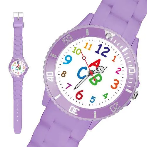 Bunte Silikonuhr Kinder Armbanduhr Schüler Schulanfang Lernuhr Zahlen Uhr