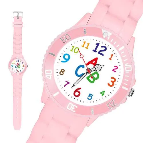 Bunte Silikonuhr Kinder Armbanduhr Schüler Schulanfang Lernuhr Zahlen Uhr