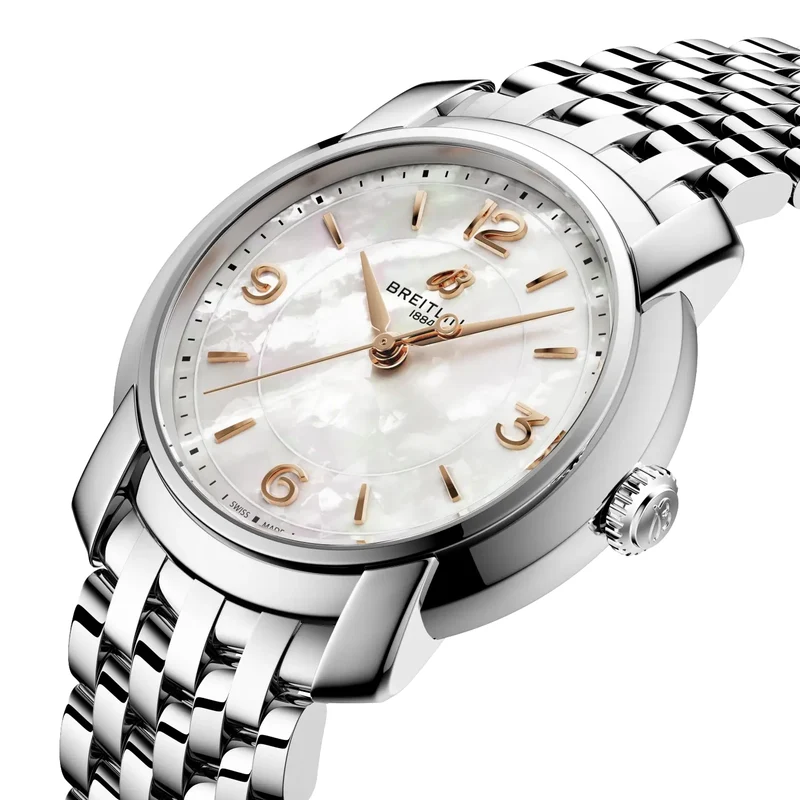 Lady Premier 32mm - White, Mother-of-Pearl on Bracelet