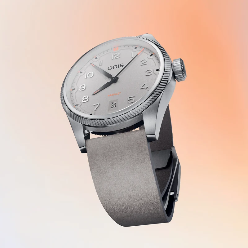 ProPilot Date 41mm - Chalk Grey on Leather Strap