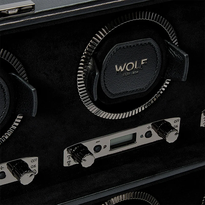 British Racing 8 Piece Watch Winder - Black
