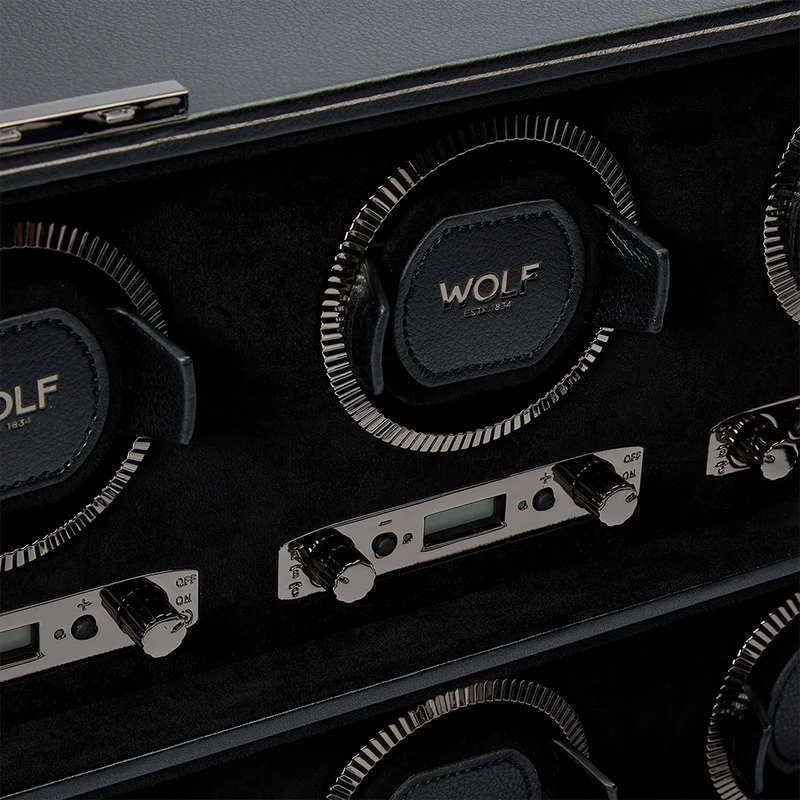 British Racing 8 Piece Watch Winder - Black