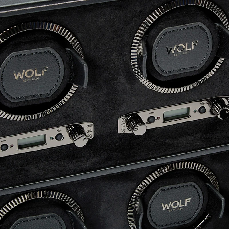 British Racing 6 Piece Watch Winder - Black