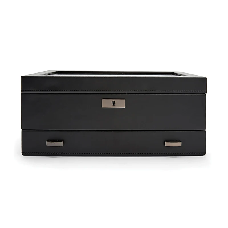 Axis 10 Piece Watch Box with Drawer - Powder Coat