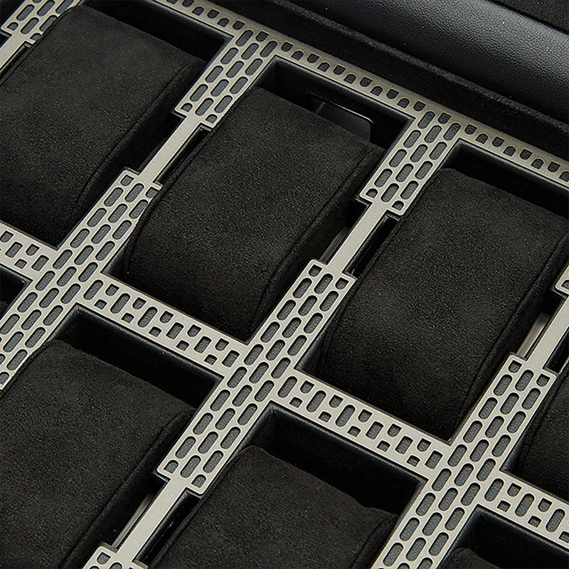 Axis 10 Piece Watch Box with Drawer - Powder Coat