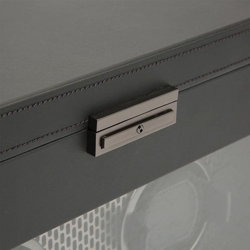Axis Double Watch Winder With Storage - Powder Coat
