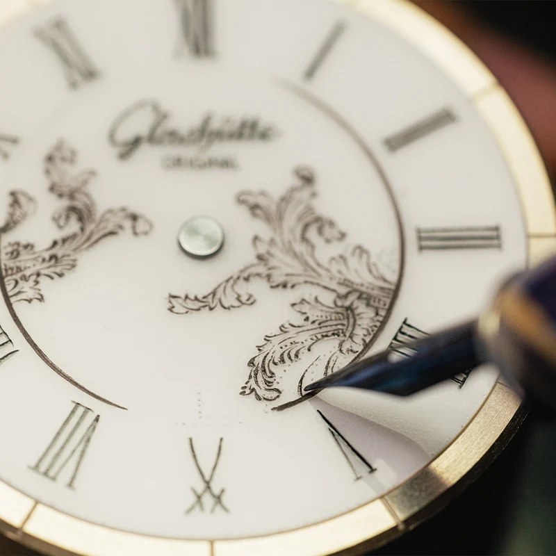 Senator Meissen Limited Edition Red Gold 40mm - White on Leather Strap