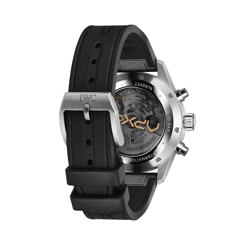 Pilot’s Watch Chronograph APXGP Gold Accents 43mm - Black on Rubber Strap