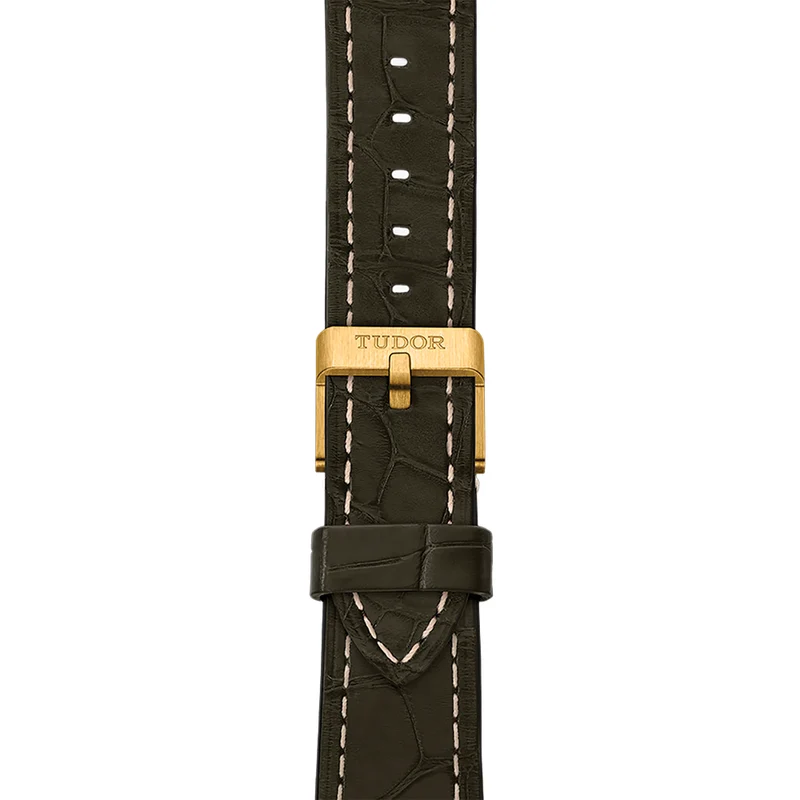 Black Bay 58 18K Yellow-Gold 39mm - Green on Leather Strap w/ Extra Fabric Strap