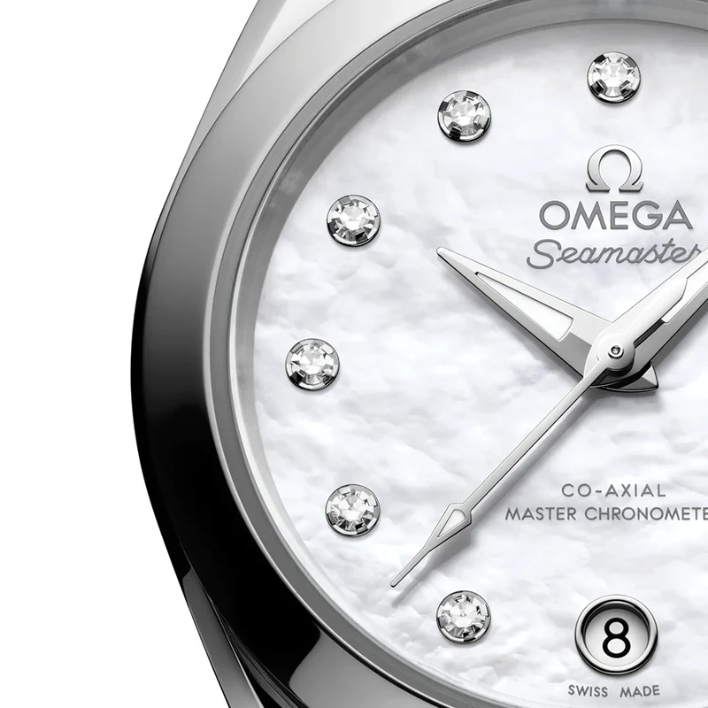 Seamaster Aqua Terra 150M 30mm - White Mother-of-Pearl w/ Diamonds on Bracelet