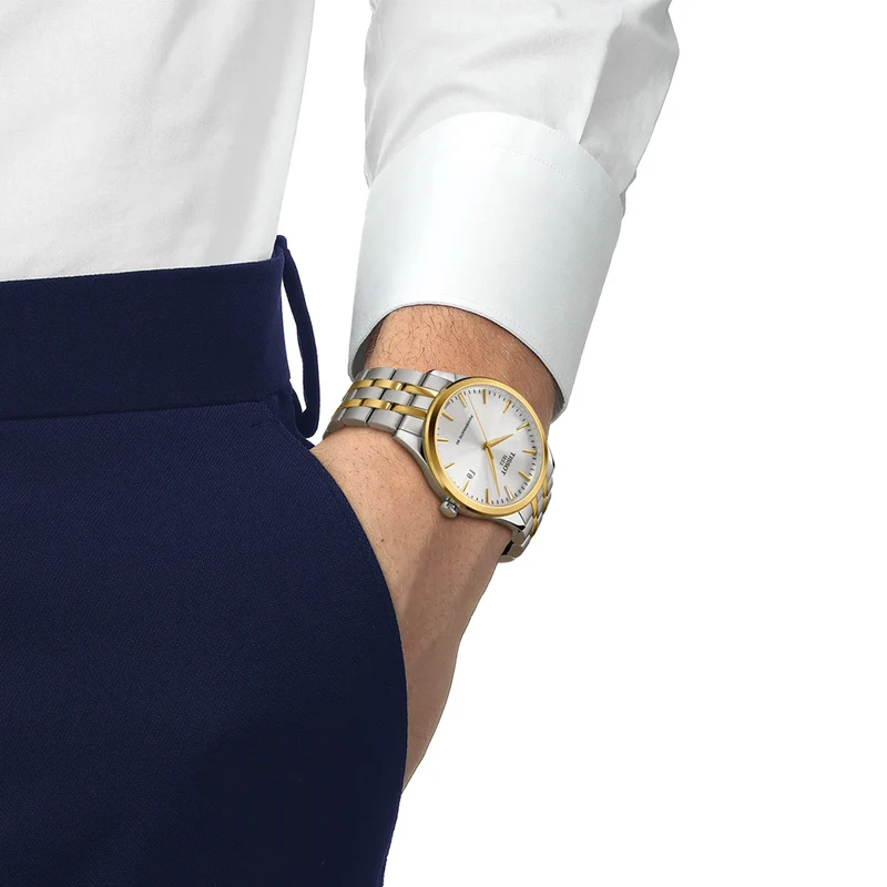 Classic Dream Two-Tone Yellow Gold PVD 40mm - Silver on Bracelet
