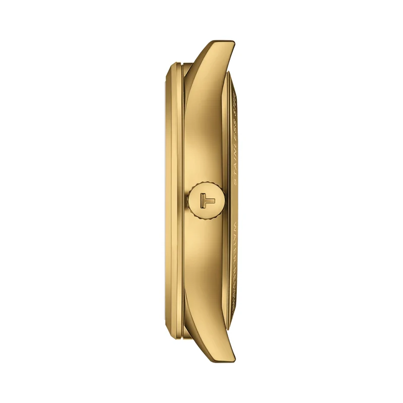 Classic Dream Yellow Gold PVD 40mm - Ivory Gold on Leather Strap