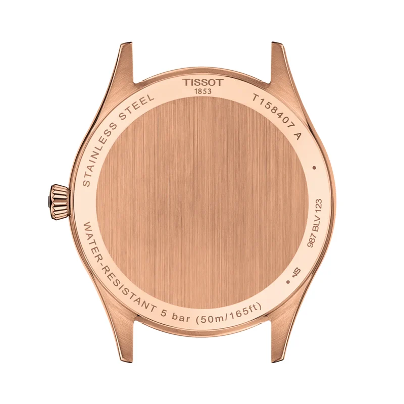 Classic Dream Rose Gold PVD 40mm - Silver on Leather Strap