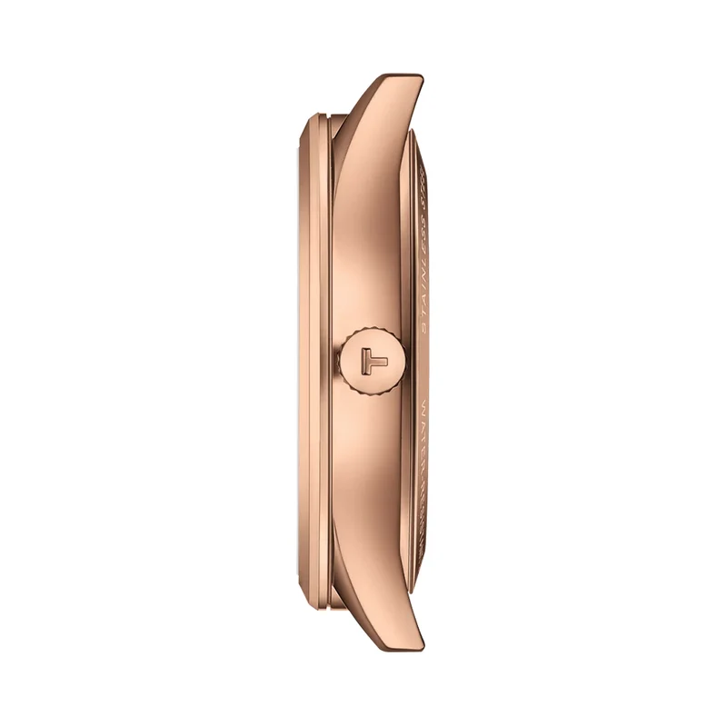 Classic Dream Rose Gold PVD 40mm - Silver on Leather Strap