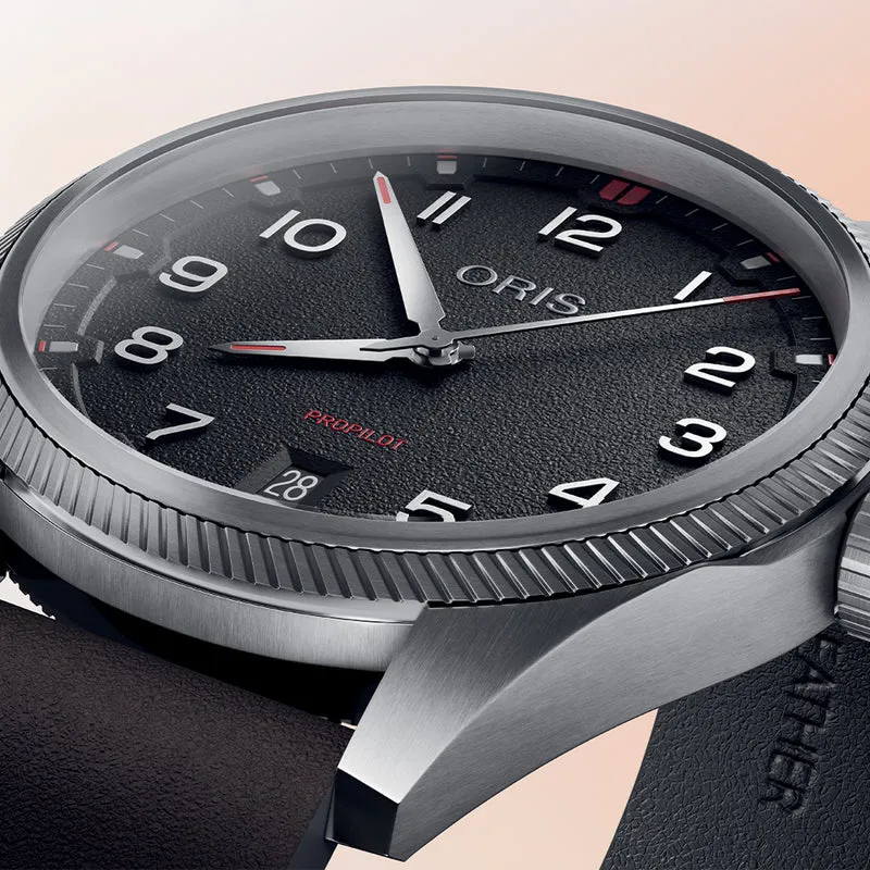 ProPilot Date 41mm - Black on Leather Strap